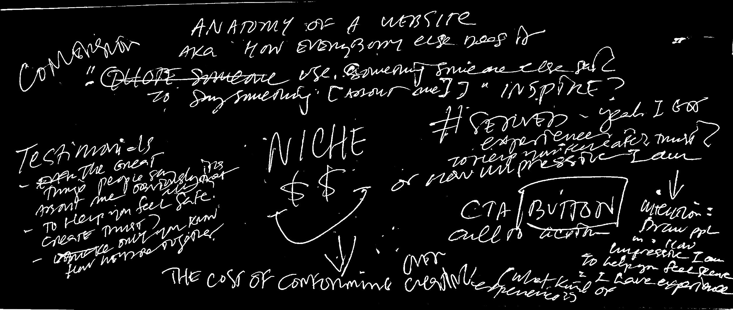 A handwritten scribble